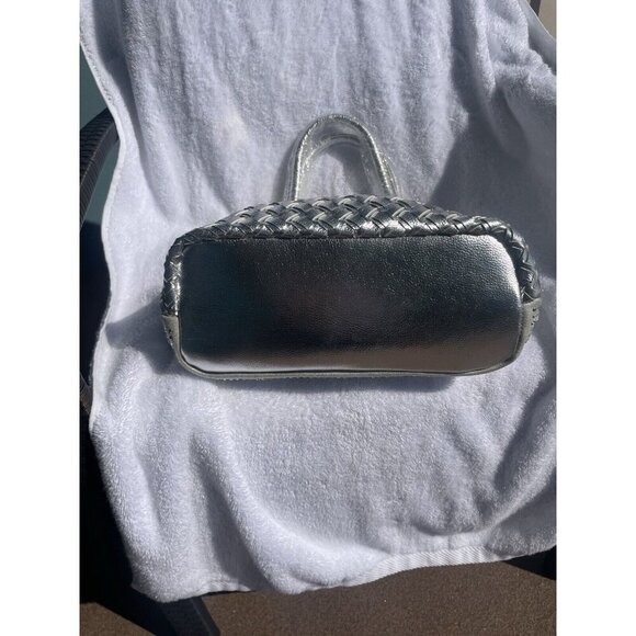 NWT Silver Rhinestone Handbag with Gold Accents Women's Purse Bridal - Picture 4 of 9